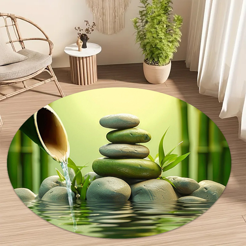 Spa Wellness Hotel - Okrągły dywan Zen Bamboo Stone Water